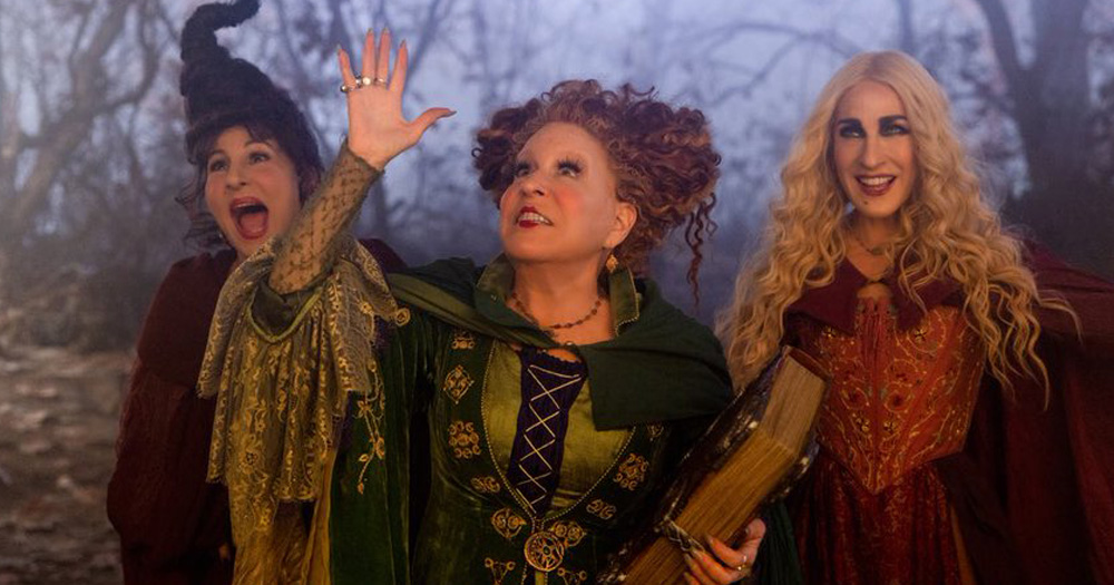 Image of actresses Kathy Najimy, Bette Midler and Sarah Jessica Parker dressed as the witches in the upcoming movie Hocus Pocus 2, the trailer for which was released June 28.