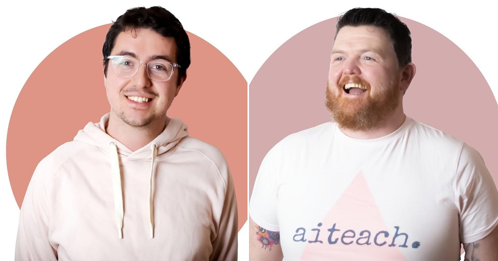 James O'Hagan and Cian Sullivan, hosts of the podcast Queer Classified.