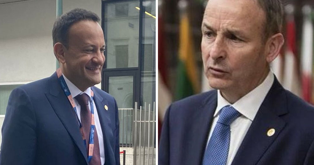 Split screen: Tánaiste Leo Varadkar (left) and Taoiseach Micheál Martin (right), both of whom have weighed in on the Dublin Pride RTÉ controversy