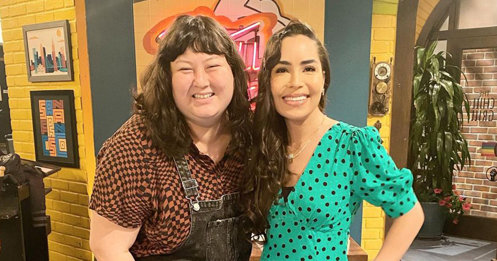 Episode writer Nori Reed and actress Juliana Joel, who plays the first Trans character on the Disney Channel