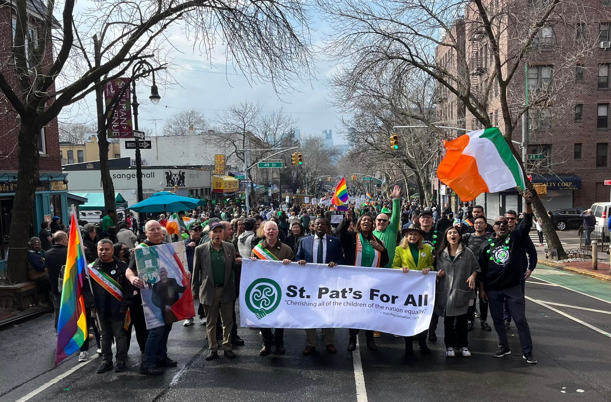 Brendan Fay leading the annual 'St Pat's for All' parade in New York.