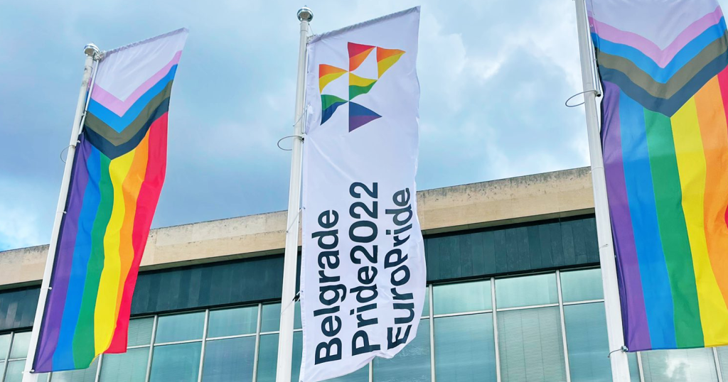EuroPride Belgrade flags.