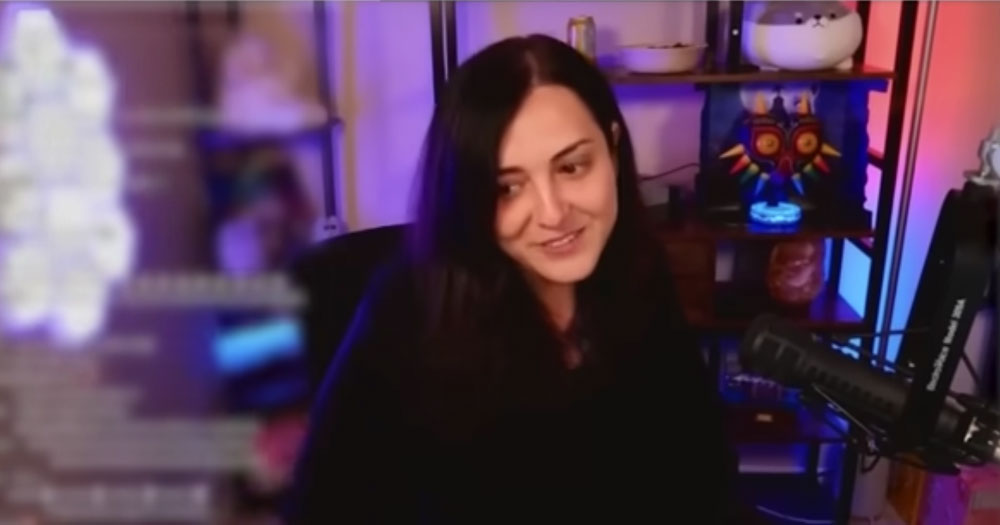 A still of Trans streamer and activist Clara Sorrenti (AKA Keffals) during one of her streams