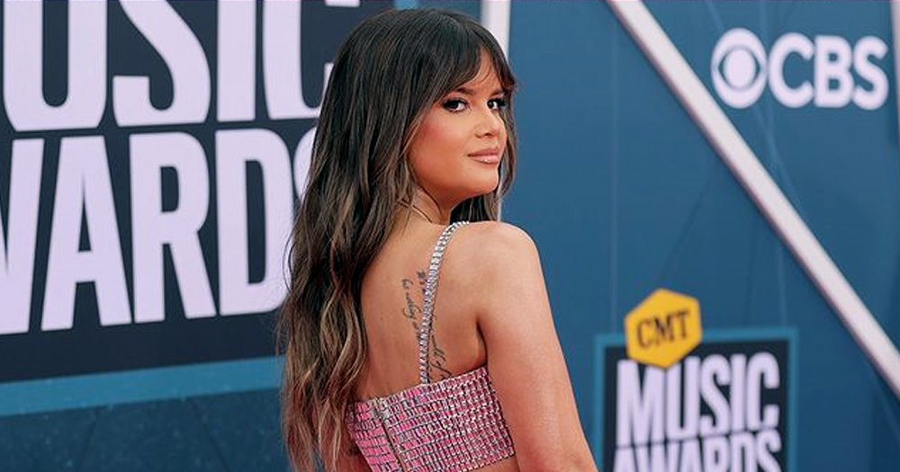 Country singer Maren Morris, who called out transphobia from another celebrity.