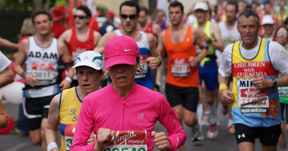 The London Marathon, where athletes can now register as non-binary.