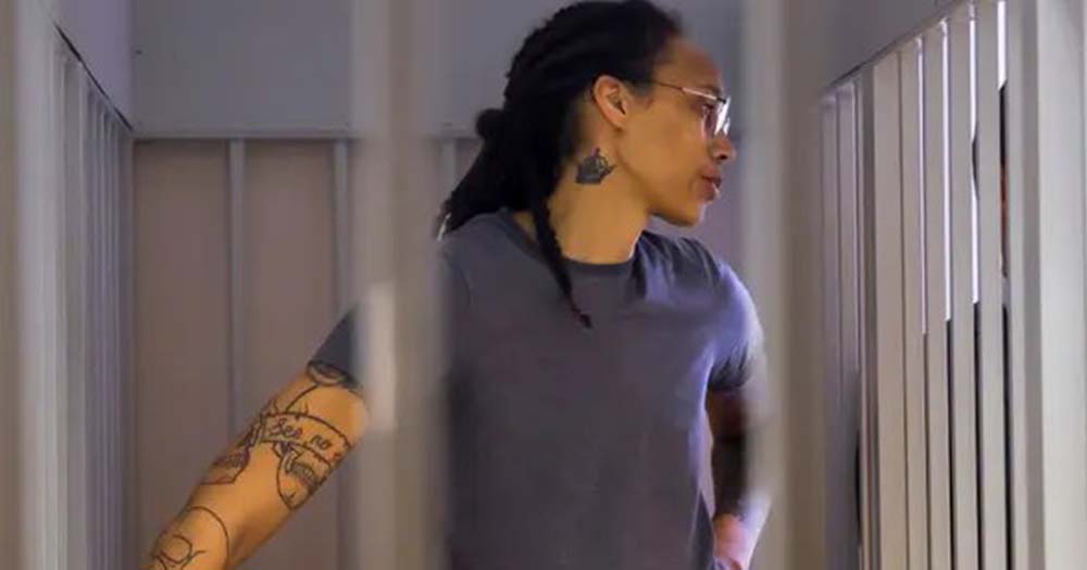 Brittney Griner, whose appeal was rejected, stands in Russian prison cell.