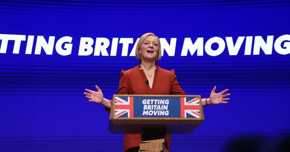Liz Truss at the Conservatives Party Conference.