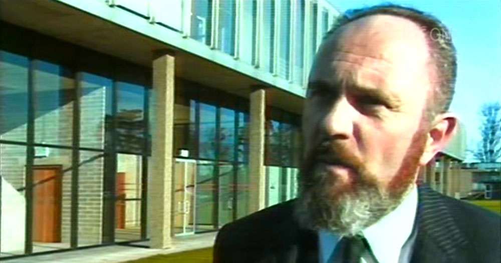 A video still of David Norris standing outside the European Court of Human Rights after it ruled in favour of his case against Ireland.