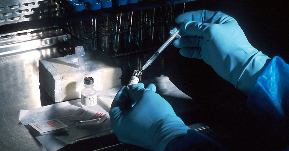 A researcher carrying out a study on HIV and lung cancer.