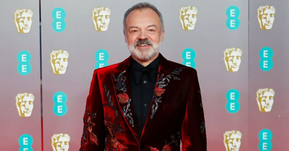 Photo of Graham Norton, who recently spoke out about cancel culture, while on a red carpet.