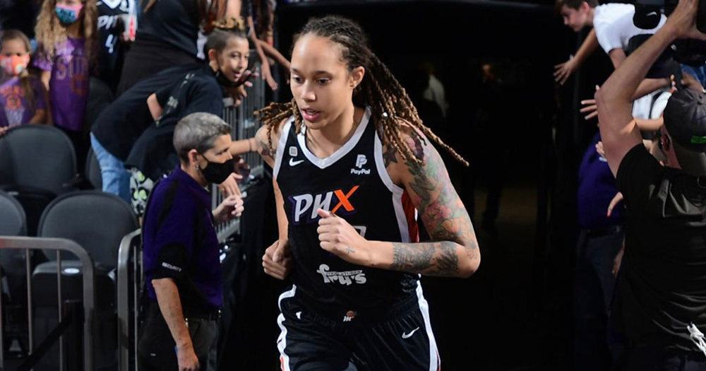 Basketballer Brittney Griner who Biden is currently trying to release.