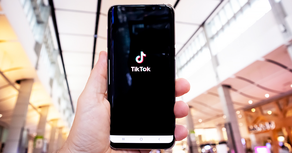 A phone showing social media platform TikTok, which was fined in Russia for violating the law on 'LGBT propaganda'.