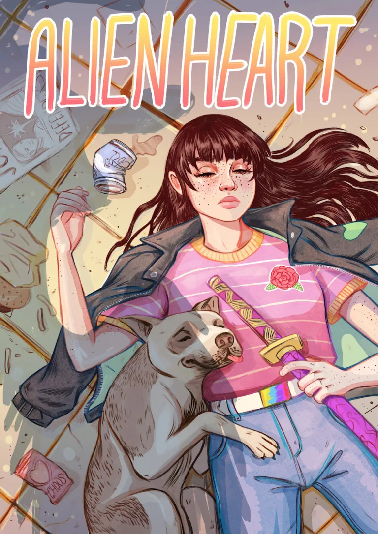 Queer comic book Alien Heart.