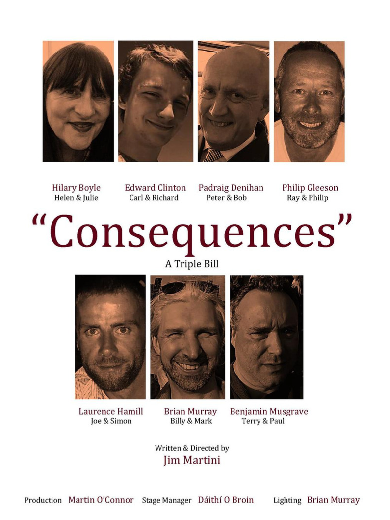 In our November queer Events line up we have Jim Martini's Triple Bill play Consequences with a variety of actors telling a story about why gay men experience.