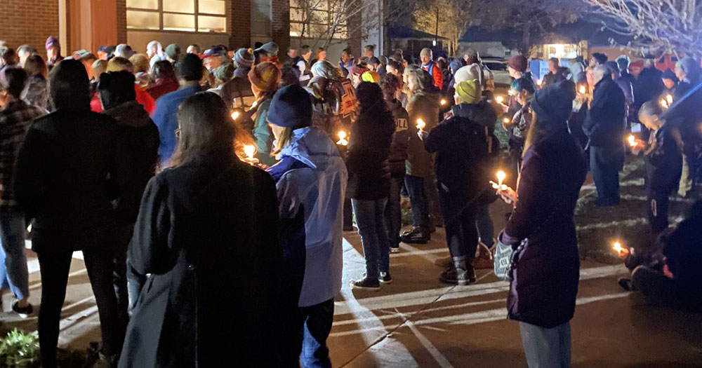 Vigil held in memory of the victims of the Colorado shooting at LGBTQ+ venue Club Q.
