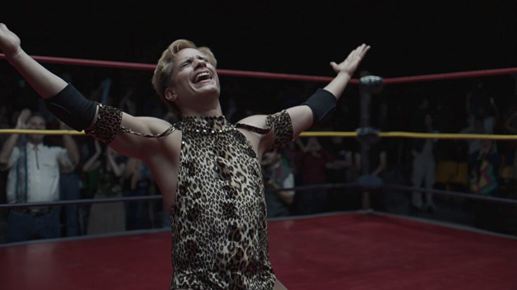 Screengrab from 2023 queer film Cassandro of the gay wrestler.