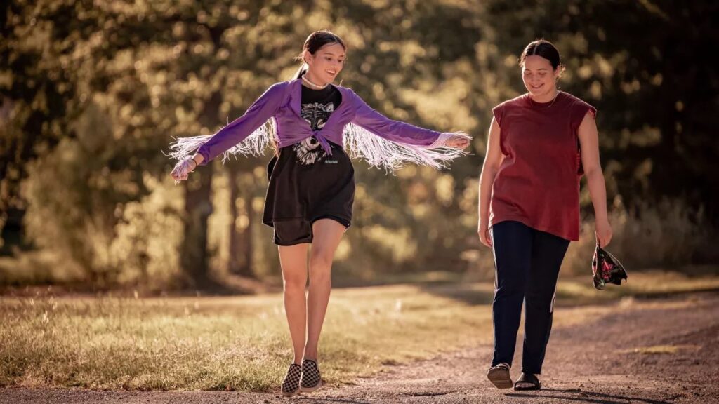 Screenshot from queer film Fancy Dance.