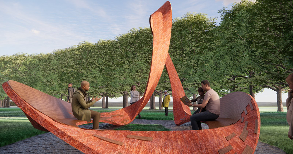 A digital mock up of Ireland's proposed HIV/AIDS monument.
