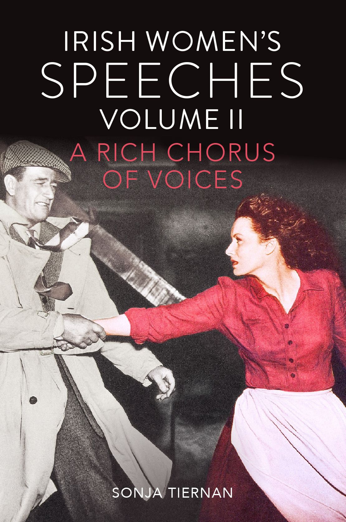 In our queer books to read this winter list we have Irish Women's Speeches. The book cover is all in black and white apart from the woman featured who is brightly dressed in red.
