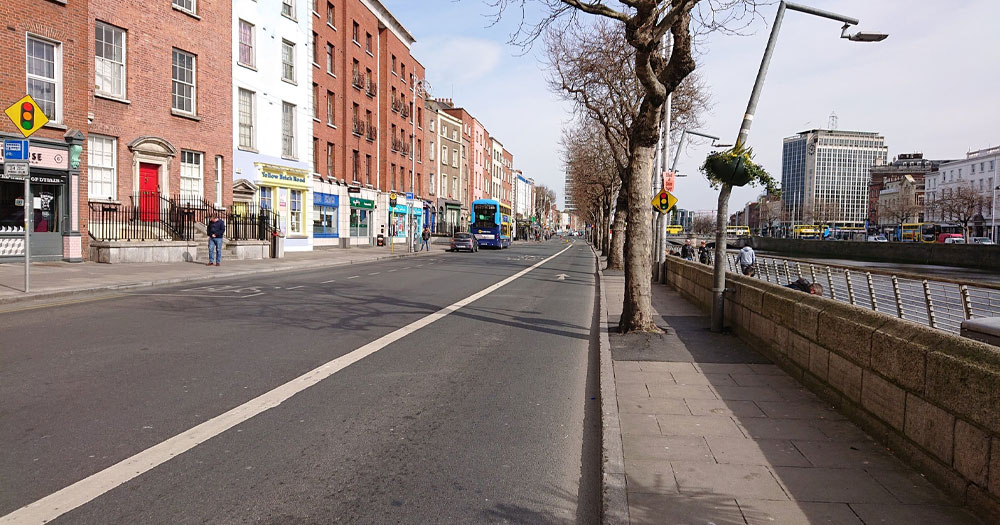 Bachelors Walk, in Dublin, where a gay man was victim of an attack on January 22, 2023.