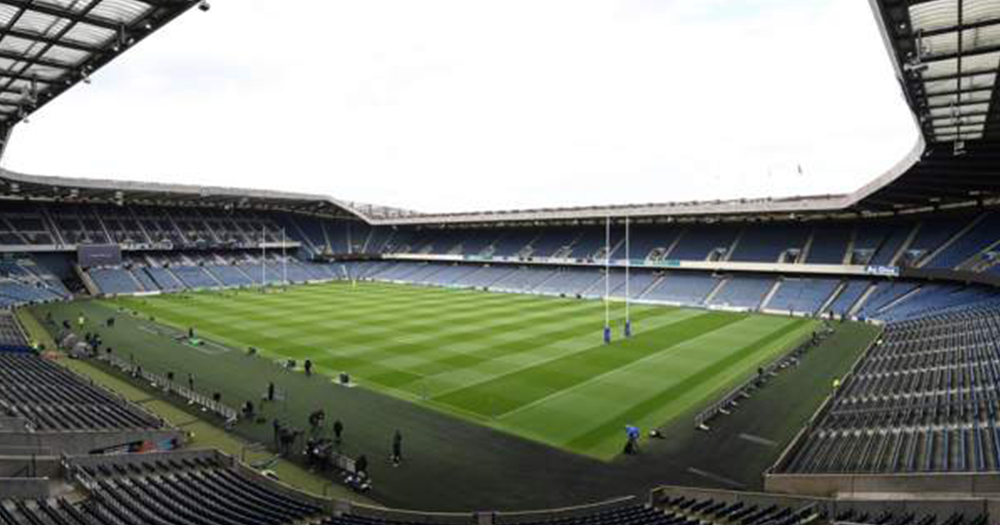 Photo of rugby field after Scottish Rugby Union bans transgender women from competing in contact rugby.