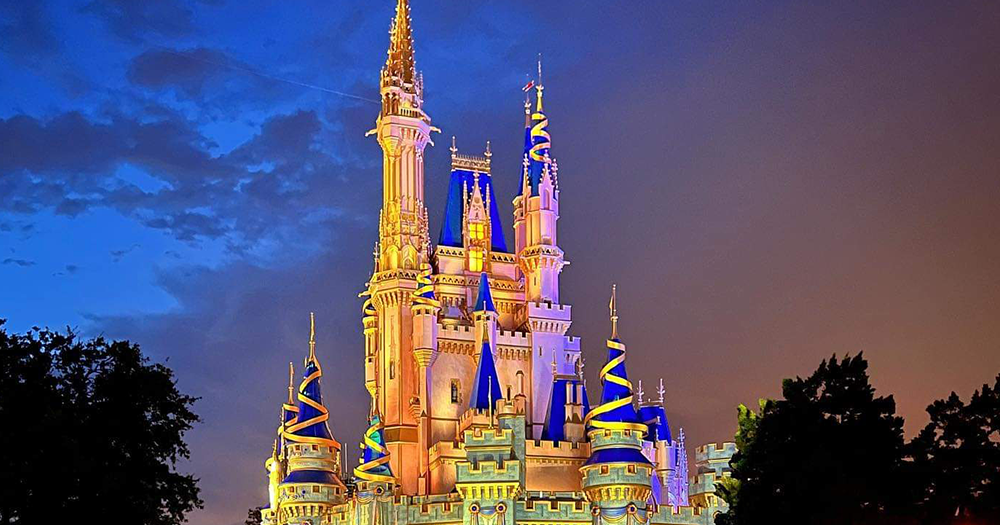 Disney castle in Floria, where Ron DeSantis is governor.