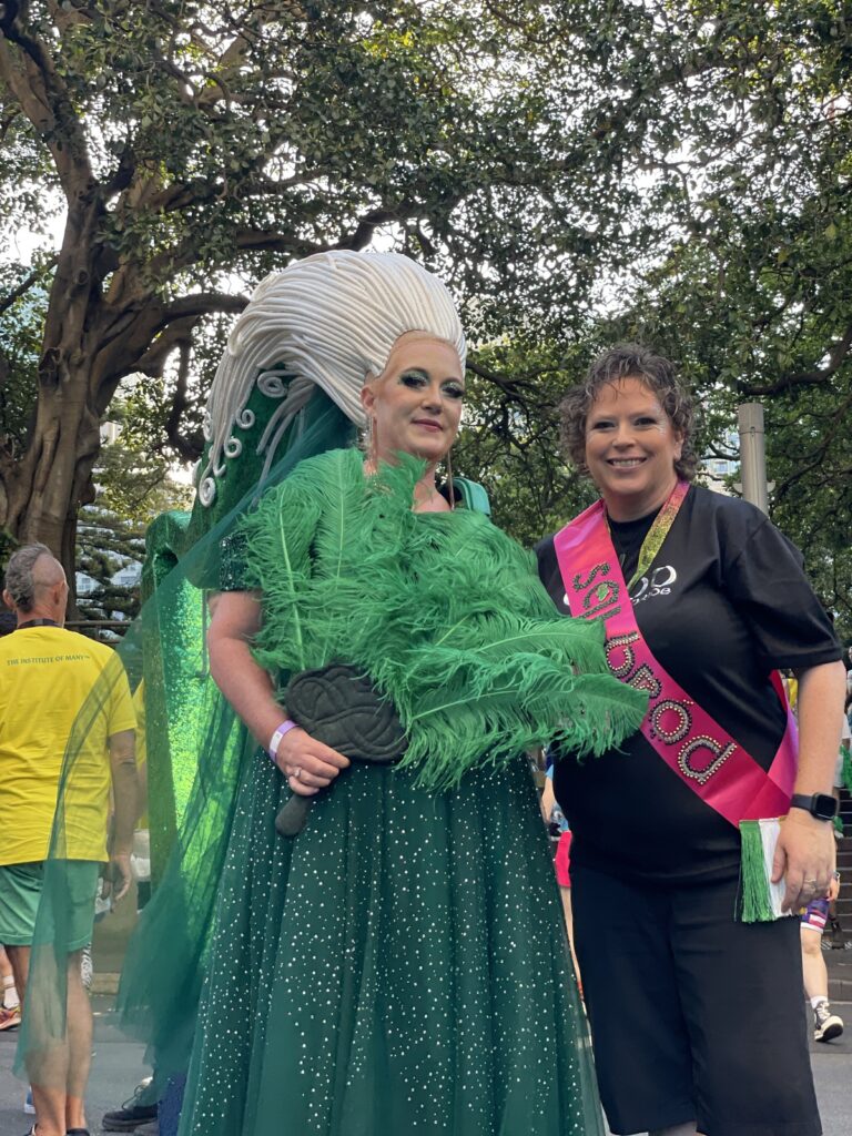 Two members of Sydney Queer Irish posing for a photo.
