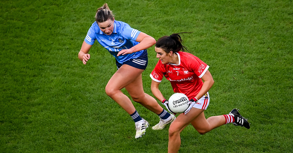 LGFA players competing on the pitch.