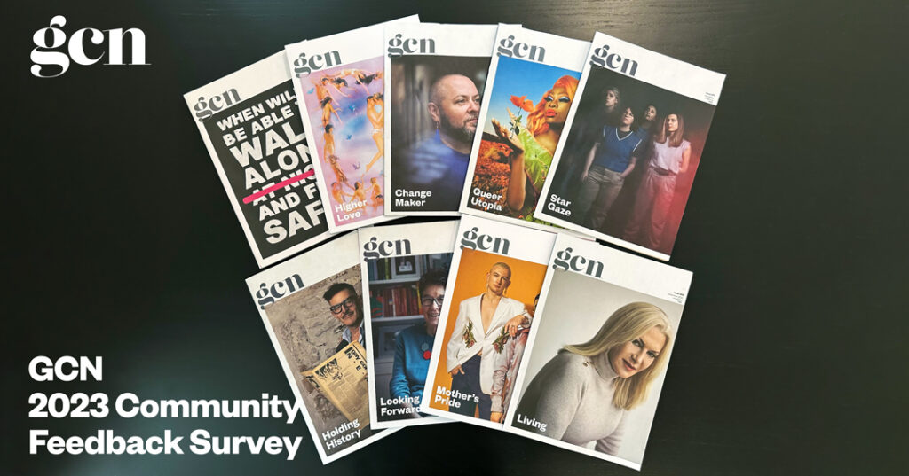 This article is about GCN's Community Feedback Survey. In the photo, some of the GCN magazine on a black table.