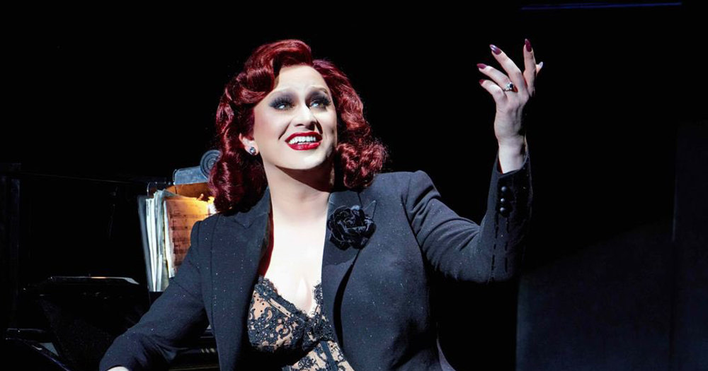 Drag Queen Jinkx Monsoon wearing blazer, she will be joining the cast of Doctor Who with a major role in the upcoming 15th season.