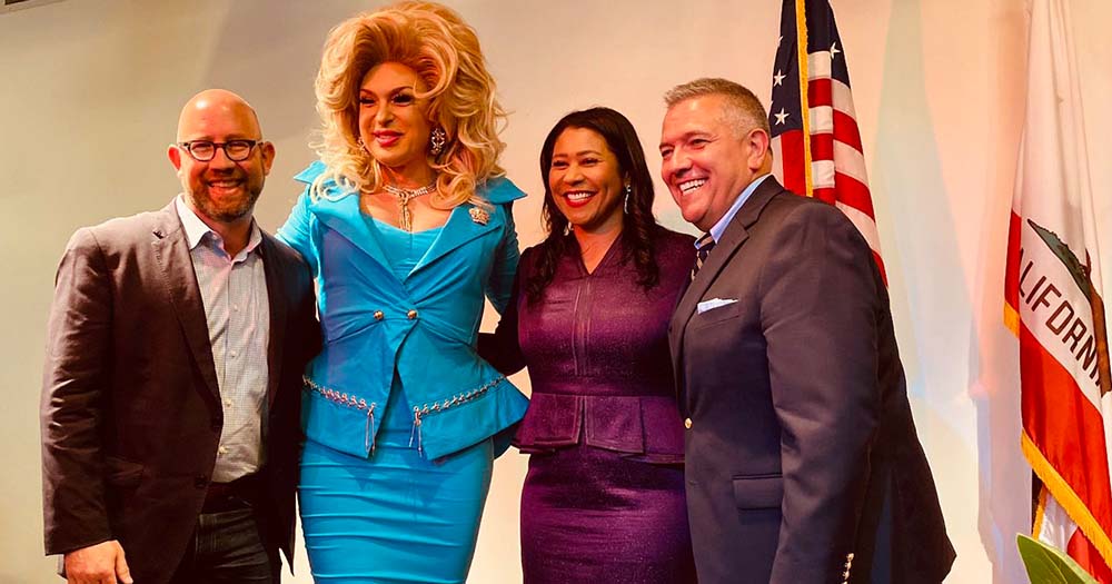 San Francisco council members stand with newly appointed drag laureate to represent the city.