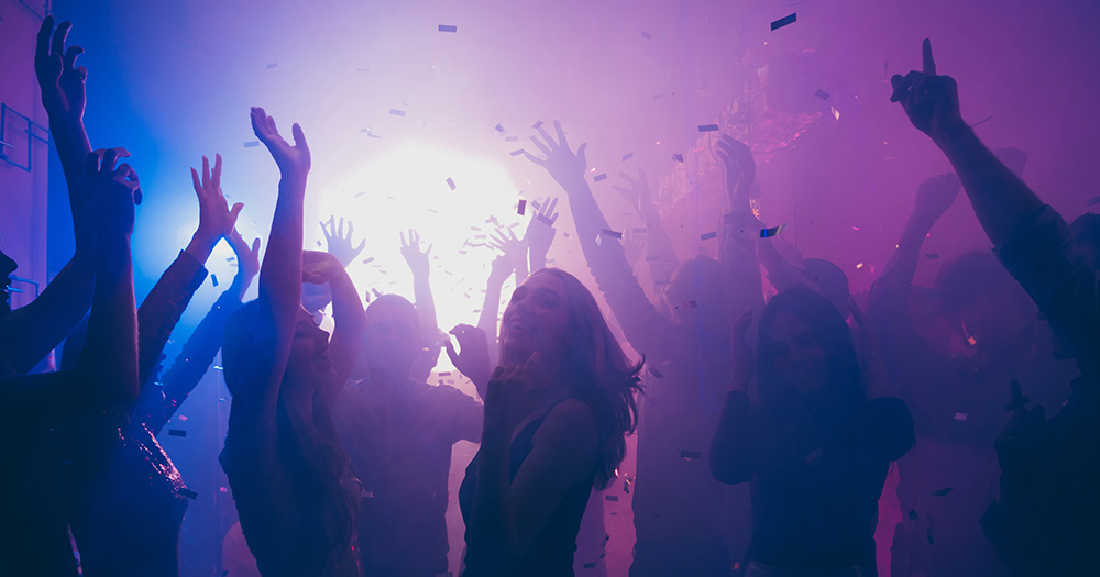 Women dancing in a nightclub like at King, Dublin.