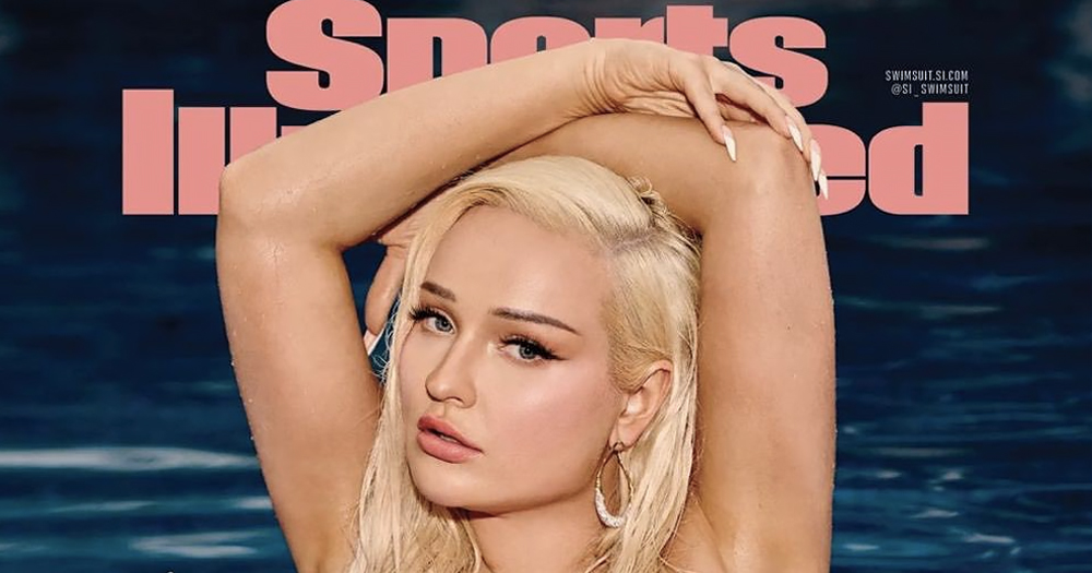 Kim Petras poses on the cover of Sports Illustrated
