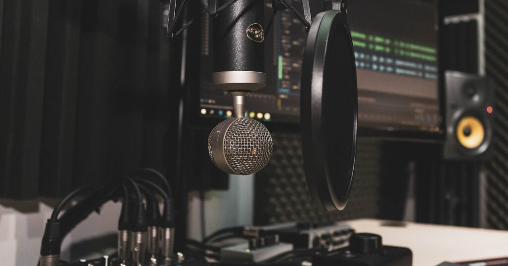 Podcast stock image.