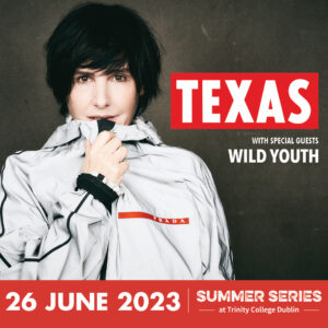 The image shows an ad for Texas at the Trinity Summer series, tickets are available from Ticketmaster.