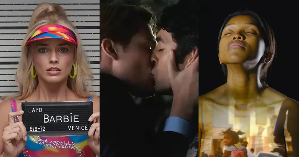 Stills from three queer films from 2023.