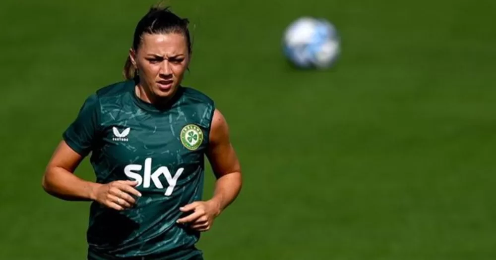 Ireland's women's football LGBTQ+ captain Katie McCabe training for the Women's World Cup.