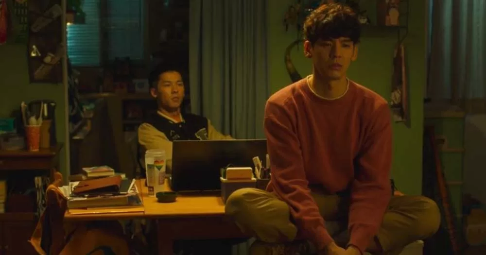 Two actors from Marry My Dead Body sit on at desk