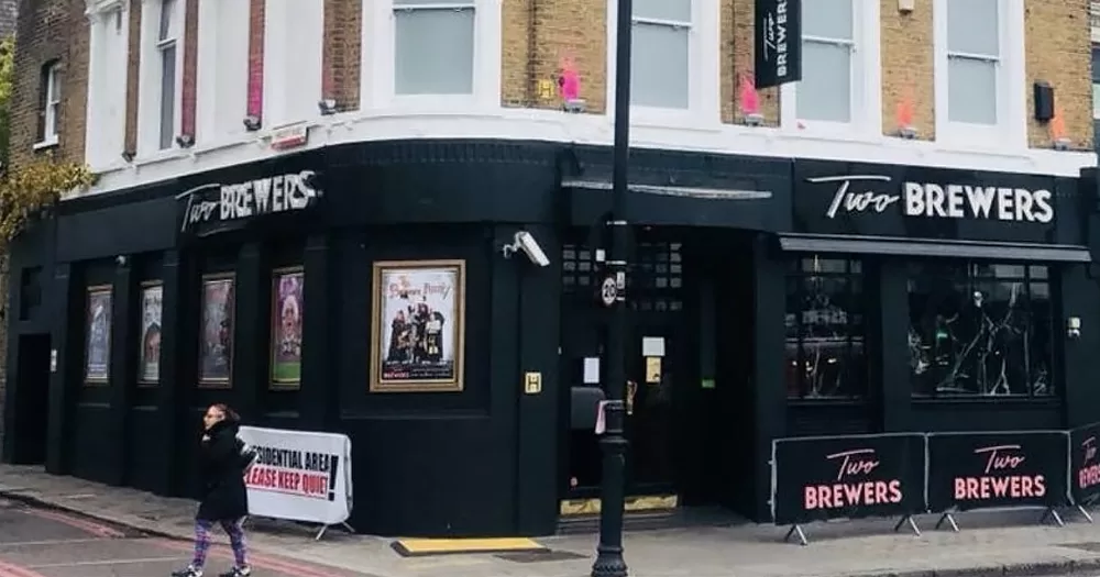 This article is about an homophobic stabbing in London. In the photo, the front door of queer venue Two Brewers, where the attack took place.