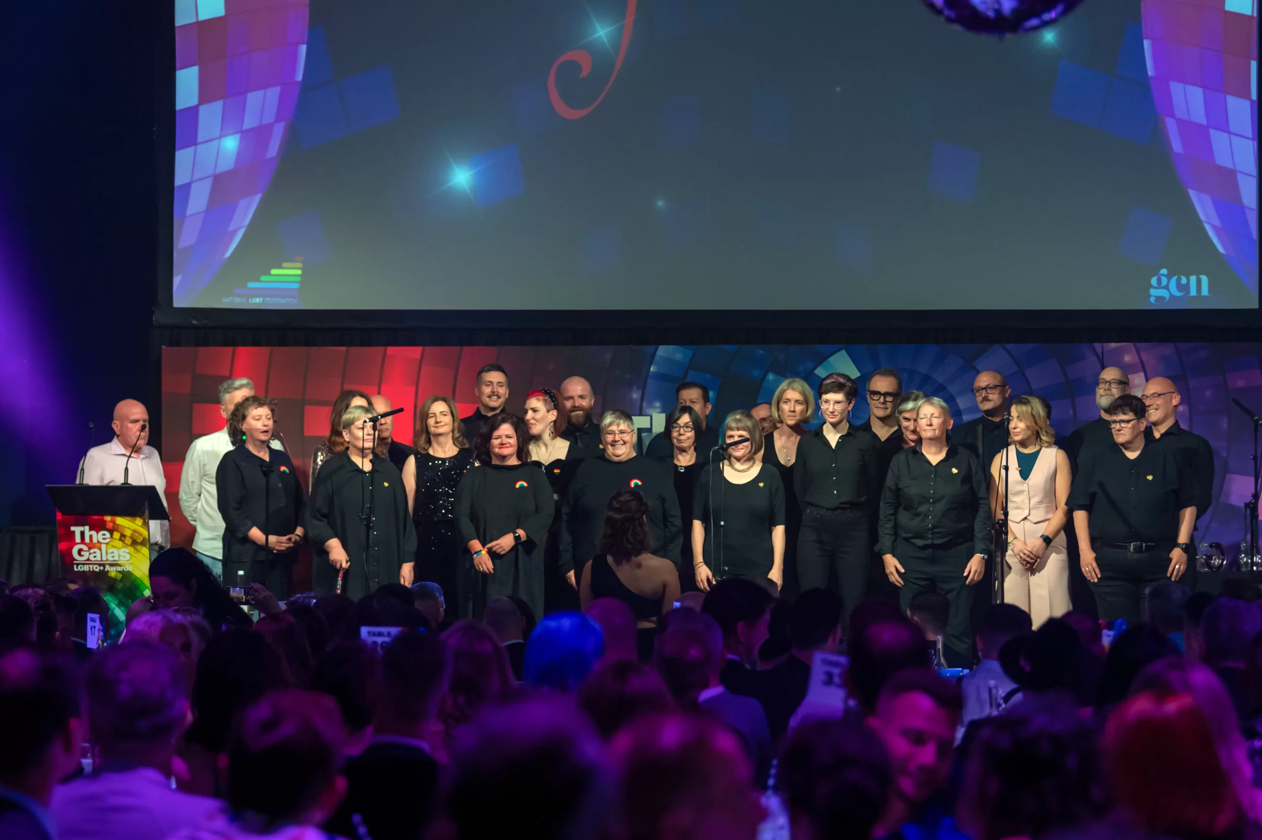 Gloria LGBT Choir performing at the GALAS Awards 2023