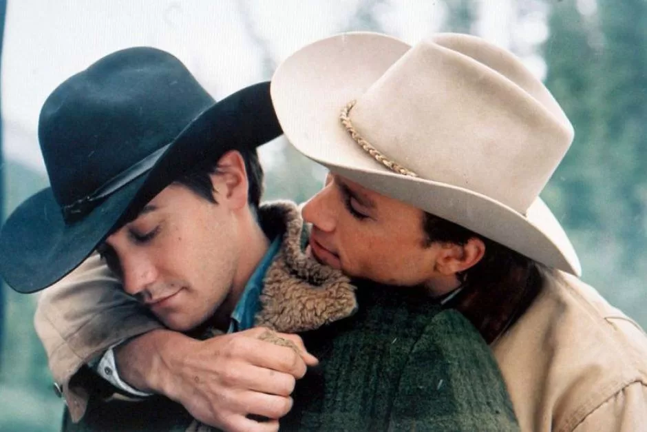 Jake Gyllenhaal and Heath Ledger starring in Brokeback Mountain.