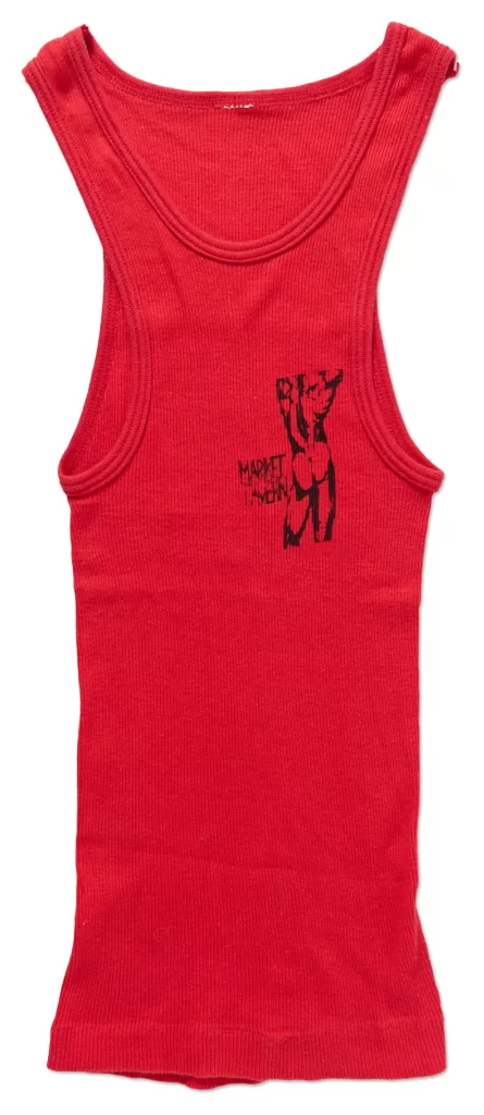 Freddie Mercury's red ribbed tank top from the Market Tavern