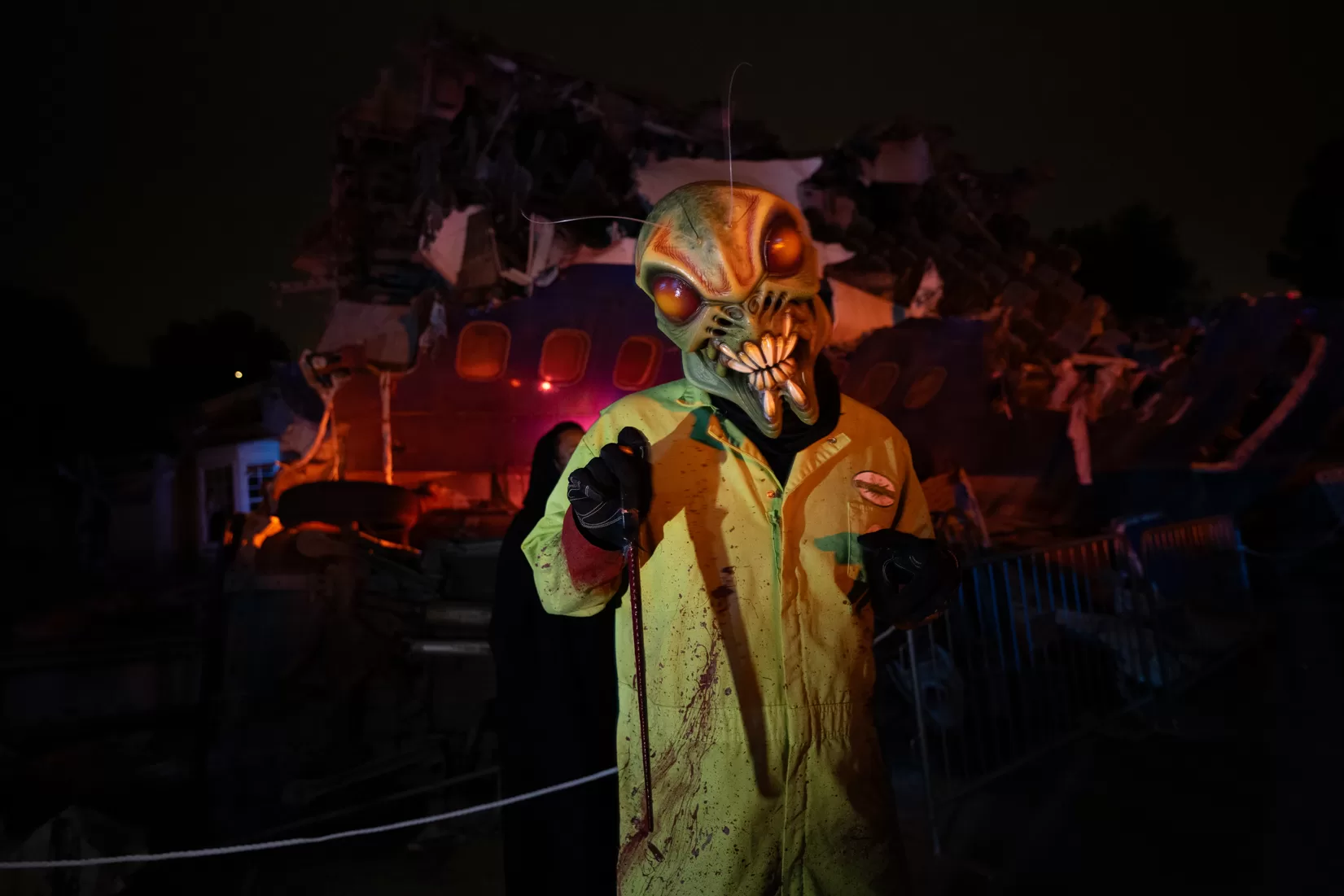 One of the actors dressed as a monster at Universal Halloween Horror Nights