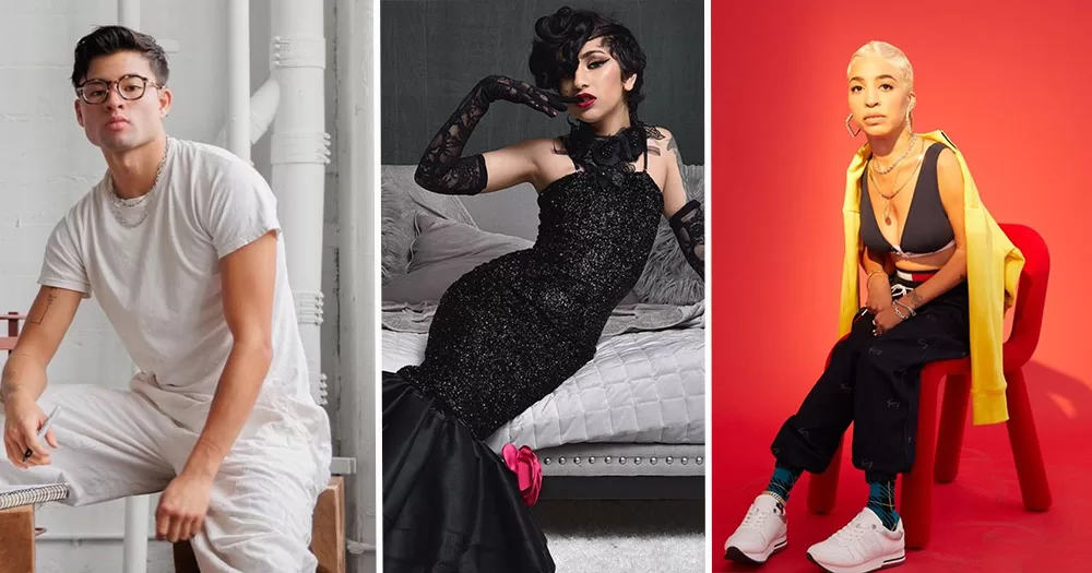 From left to right, images of LGBTQ+ disability advocates Chella Man, Pansy St. Battie, and Jillian Mercado