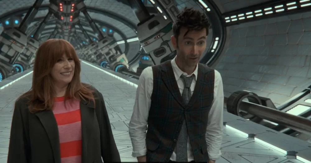 This article is about Doctor Who being gay in the next season. In the photo, a screenshot of the two main characters during the episode.