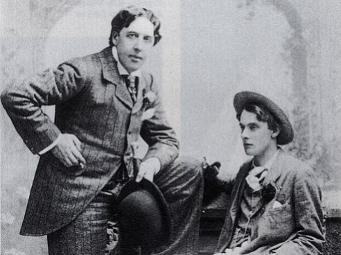 Oscar Wilde and Lord Alfred Douglas, one of the historic same-sex couples featured in the article