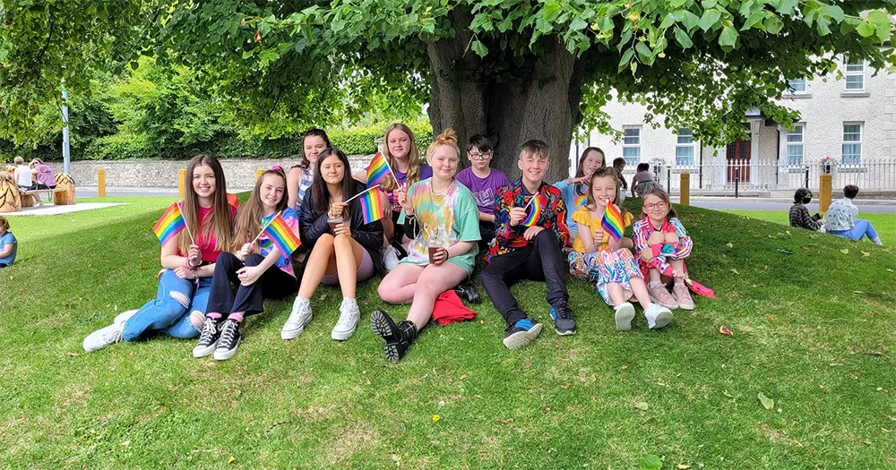 The image shows the participants of last year's Meath Pride.