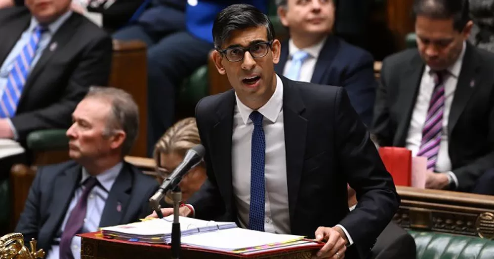 UK Prime Minister Rishi Sunak, who refused to apologise to the family of Brianna Ghey after making a trans joke, speaking to Parliament.