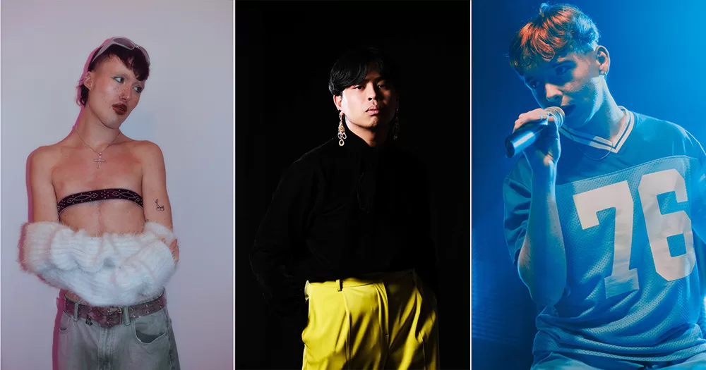 The picture shows artists who will perform at Queer Fest, a new LGBTQ+ festival in Dublin. From left to right: Niall Blaise, Andromeda I, Romeo Keane.