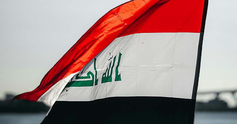 Photo of Iraq flag representing new anti-LGBTQ+ law passed on Saturday.